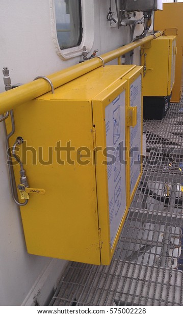 Black Air Hose Yellow Box Clipping Stock Photo Edit Now