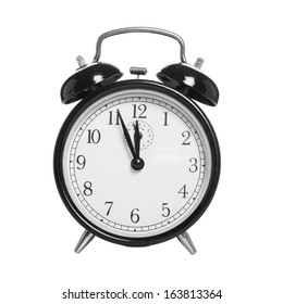 Black Alarm Clock Isolated On White Stock Photo 163813364 | Shutterstock