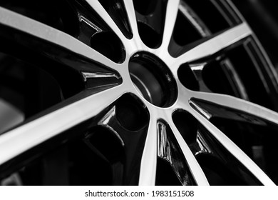 Black Alloy Wheels Premium Cars Closeup Stock Photo 1983151508 ...