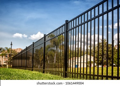 Black Aluminum Fence  - Shutterstock ID 1061449004