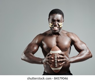 15 633 Face Paint Football Images Stock Photos Vectors Shutterstock Black American Football Sportsman Gripping 260nw 84579046