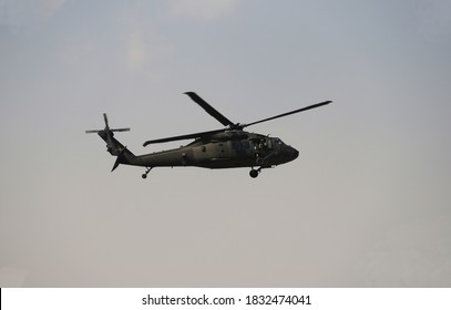 Black American Helicopter In Afghanistan