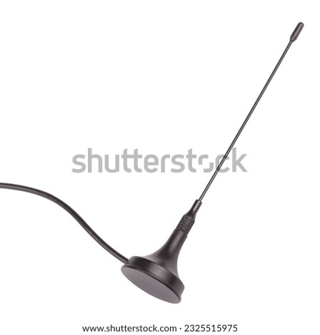 Black Antenna Isolated at dry sunny summer day