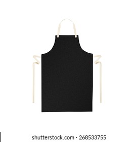 Black Apron Isolated On White