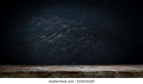 Black Background Desk Board Table Stock Photo 1142126183 | Shutterstock