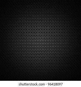 Black Background Of Hexagonal Pattern Texture