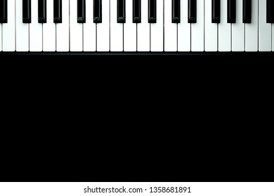 Black Background Piano Keys Close Stock Photo 1358681891 | Shutterstock