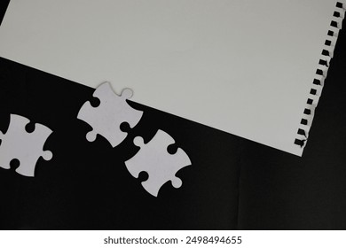 black background with torn notebook with empty space for text