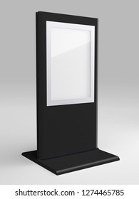 Black Backlit 3D Display Stand Poster Black
