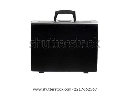 Black bag carrying case isolated on white background 