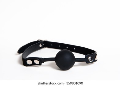 Black Ball Gag On White Background