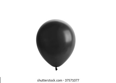 Black Balloon Isolated On White Background