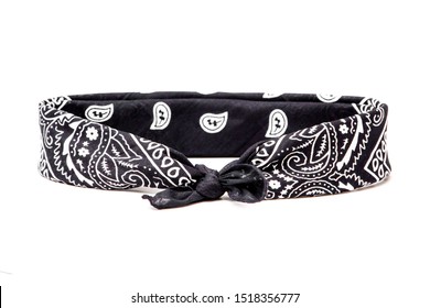 Black Bandana Isolated On White