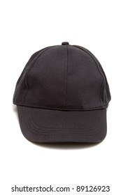 Black Baseball Cap Isolated On A White Background