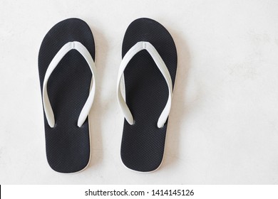 black beach flip flops