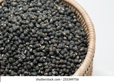 Black bean isolated on the white background