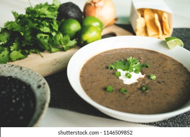 Black Bean Soup Food Preparation