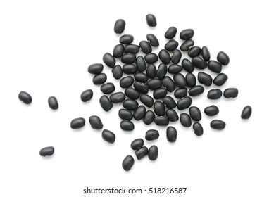 Black Beans, Isolated On White Background