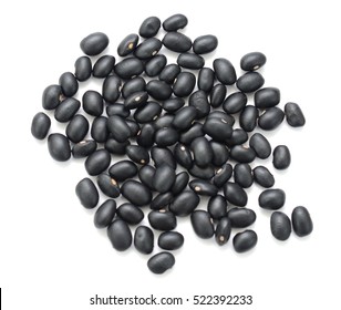 Black Beans Isolated On White Background