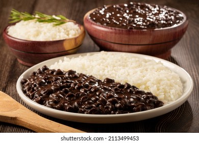 Black Beans And Rice Dish.