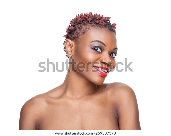 Black Beauty Short Spiky Red Hair Stock Photo Edit Now 269587370