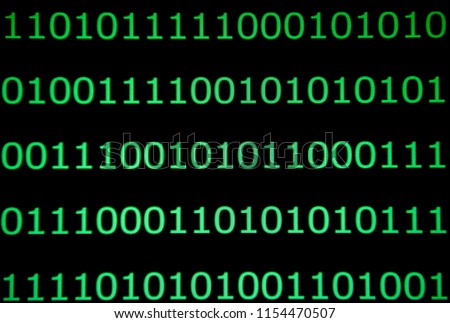 black binary numbers on dark background concept: binary code 0101 concept: binary code number Binary Data Stream with Arrows