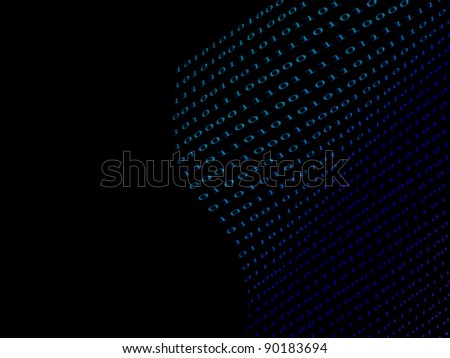 black binary  numbers on dark background