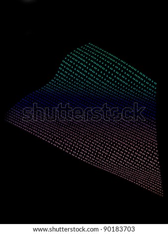 black binary  numbers on dark background