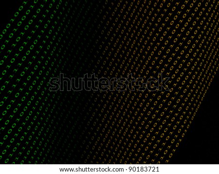 black binary  numbers on dark background