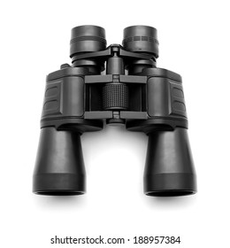 Black Binoculars Isolated On White