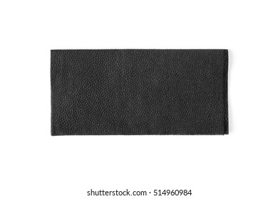 Black Blank Paper Napkin Tissue Top View Isolated On White Background. Mockup Template Collection.