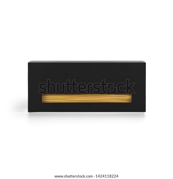 Download Black Blank Pasta Spaghetti Carton Paper Stock Photo Edit Now 1424118224