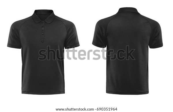 Black Blank Polo T Shirt Template Stock Photo (Edit Now) 690351964