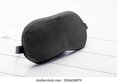 Black Blindfold Sleeping Mask Mockup On White Background