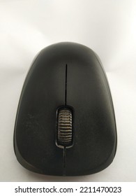 Black Bluetooth Mouse On White Background