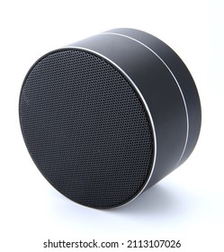 Black Bluetooth Speaker Isolated On Whitebackground