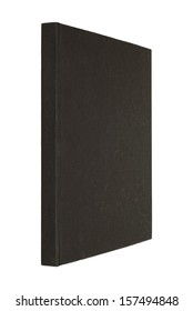 Black Book Isolated On White, Spine Of Book, Fabric Cover