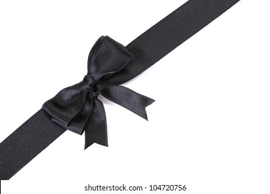 Black Bow Ribbon Isolated On White Stock Photo 1167920311 | Shutterstock