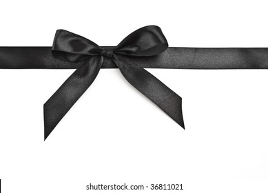 Black Bow With Ribbon
