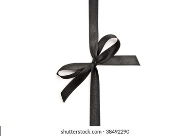 Black Bow With Ribbon