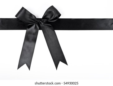 Black Bow With Ribbon