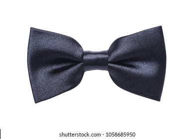 Black Bow Tie Isolated On White Background