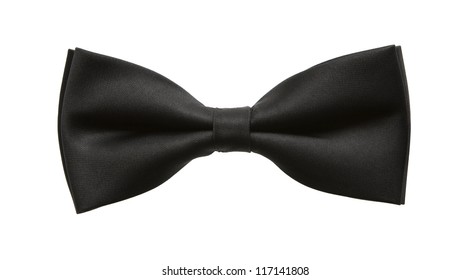 Black bow tie isolated on white background - Shutterstock ID 117141808