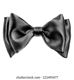 Black Bow Tie Isolated On White Background