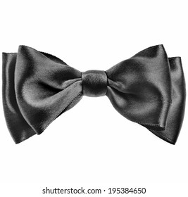 Black Bow Tie Isolated On White Background