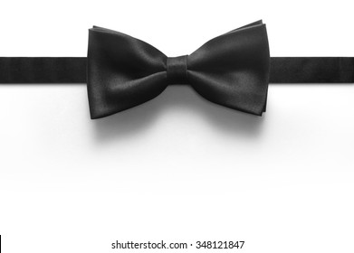 Black Bow Tie Isolated On White Background