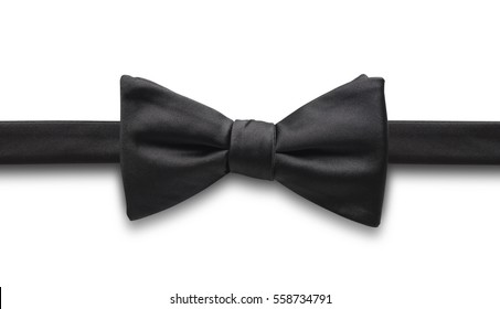 Black Bow Tie Isolated On White Background