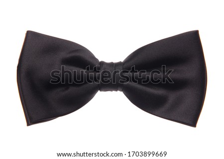 
black bow tie on isolated studio white background