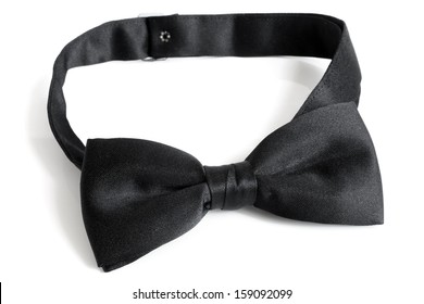 Black Bow Tie On A White Background