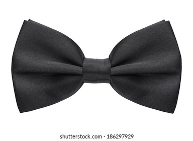 Black bow tie on the white background - Shutterstock ID 186297929